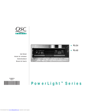 QSC PowerLight PL-3.4 User Manual