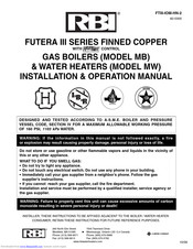 RBI FUTERA III MW-1250 Installation & Operation Manual