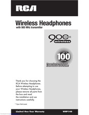 RCA WHP140 Owner's Manual