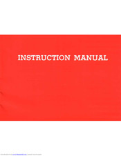 RICCAR R250 Instruction Manual