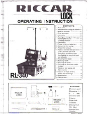 Riccar RL-340 Operating Instructions Manual