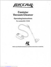 RICCAR RC-1700S Operating Instructions Manual