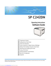 Ricoh Aficio SP C242DN Manuals | ManualsLib
