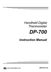 RKC INSTRUMENT DP-700 Instruction Manual