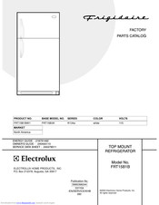 Frigidaire FRT15B1B Factory Parts Catalog