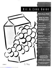 KitchenAid KSRS25QDWH03 Use & Care Manual
