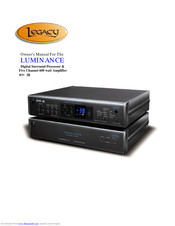 Legacy Luminance Owner's Manual