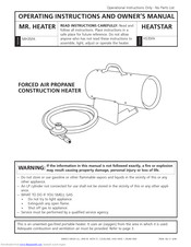 Mr. Heater HS35FA Operating Instructions And Owner's Manual