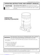 Mr. Heater HEATSTAR MH80CVNG Operating Instructions And Owner's Manual