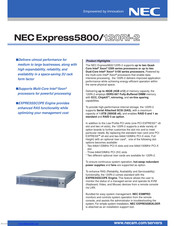 NEC Express5800/120Ri-2 Datasheet