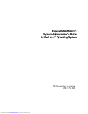 NEC Express5800/ftServer Administrator's Manual