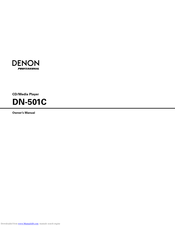 Denon DN-501C Owner's Manual
