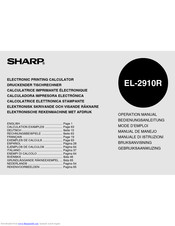 Sharp EL-2910R Operation Manual