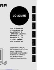 Sharp LC-20M4E Operation Manual