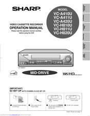 Sharp VC-A410U Operation Manual