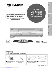 Sharp VC-A560U Operation Manual