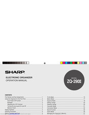 Sharp ZQ-290II Operation Manual
