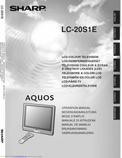 Sharp AQUOS LC-20S1E Operation Manual