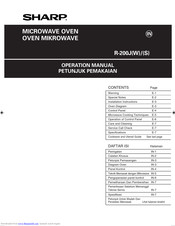 Sharp R-200JW Operation Manual