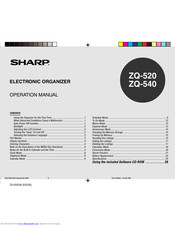 Sharp ZQ-520 Operation Manual
