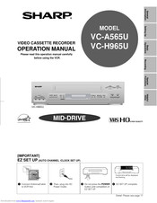 Sharp VC-A565U Operation Manual