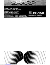 Sharp CE-158 Operation Manual