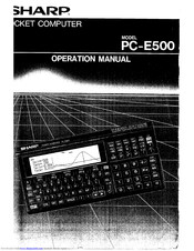 Sharp PC-E500 Operation Manual