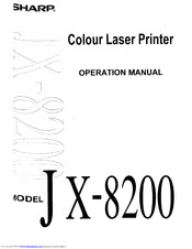 Sharp JX-8200 Operation Manual