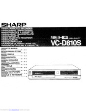 Sharp VC-D810S Operation Manual