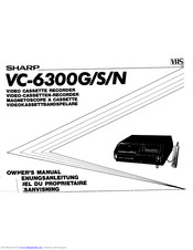 Sharp VC-6300N Owner's Manual