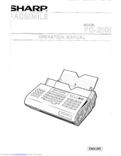 Sharp FO-2100 Operation Manual
