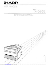 Sharp JX-9400 Operation Manual