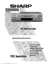 Sharp VC-MH761SM Operating Instructions Manual