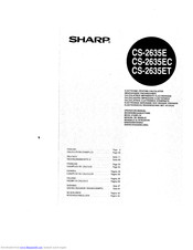 Sharp CS-2635E Operation Manual