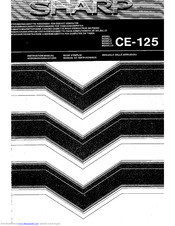 Sharp CE-125 Instruction Manual
