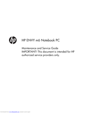 HP ENVY m6-1100 Maintenance And Service Manual