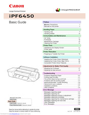 Canon imagePROGRAF iPF6450 Basic Manual