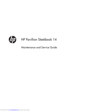 HP Pavillion Sleekbook 14 Maintenance And Service Manual