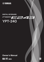 Yamaha PSR-E243 Owner's Manual
