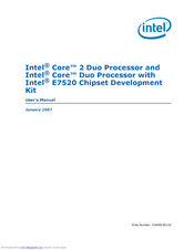 Intel BX80539T2500 - Core Duo 2 GHz Processor User Manual