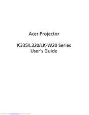 Acer K335 Series User Manual