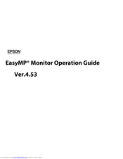 Epson EasyMP Monitor 4.53 Operation Manual