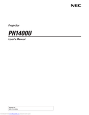 NEC NP-PH1400U User Manual
