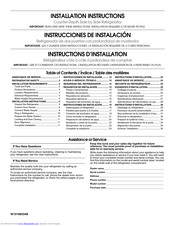 Whirlpool WRS321CDBM Installation Manual