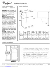Whirlpool WRT311FZBM Product Dimensions