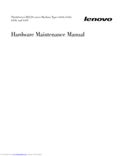 Lenovo ThinkServer RD120 Type 6447 Hardware Maintenance Manual