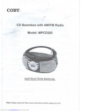 Coby MPCD285 Instruction Manual