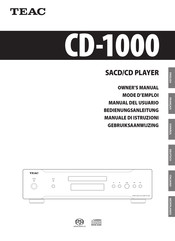 TEAC CD-1000 Owner's Manual