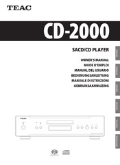 TEAC CD-2000 Owner's Manual