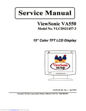ViewSonic VA550 - LCD Display - TFT Service Manual